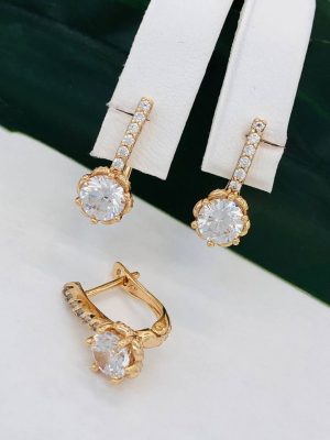 Сережки, Xuping з медичного золота позолота 18к А 22192