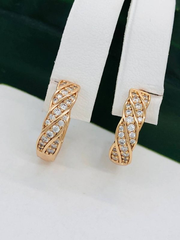 Сережки, Xuping з медичного золота позолота 18к W 22091