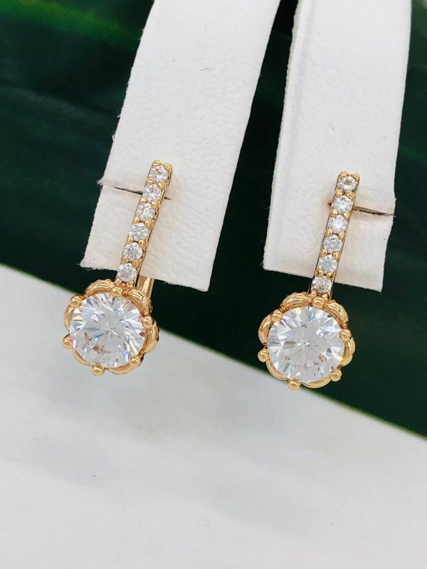 Сережки, Xuping з медичного золота позолота 18к А 22192