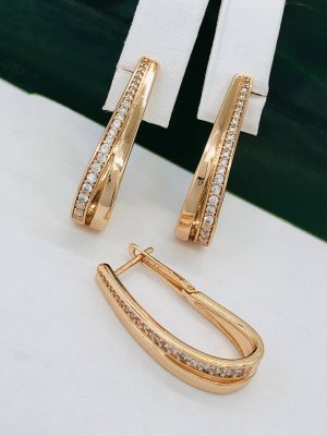 Сережки, Xuping з медичного золота позолота 18к D 22157