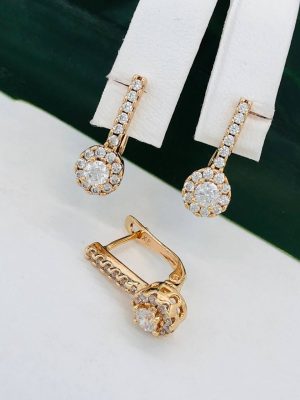 Сережки, Xuping з медичного золота позолота 18к А 22193